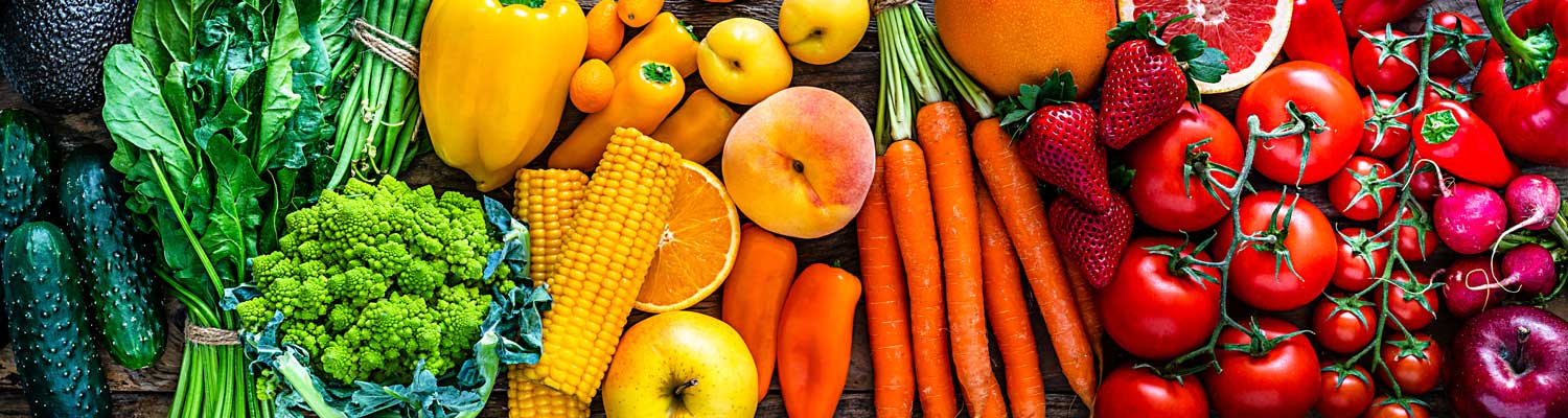 Picture of a variety of fresh fruit and vegetables