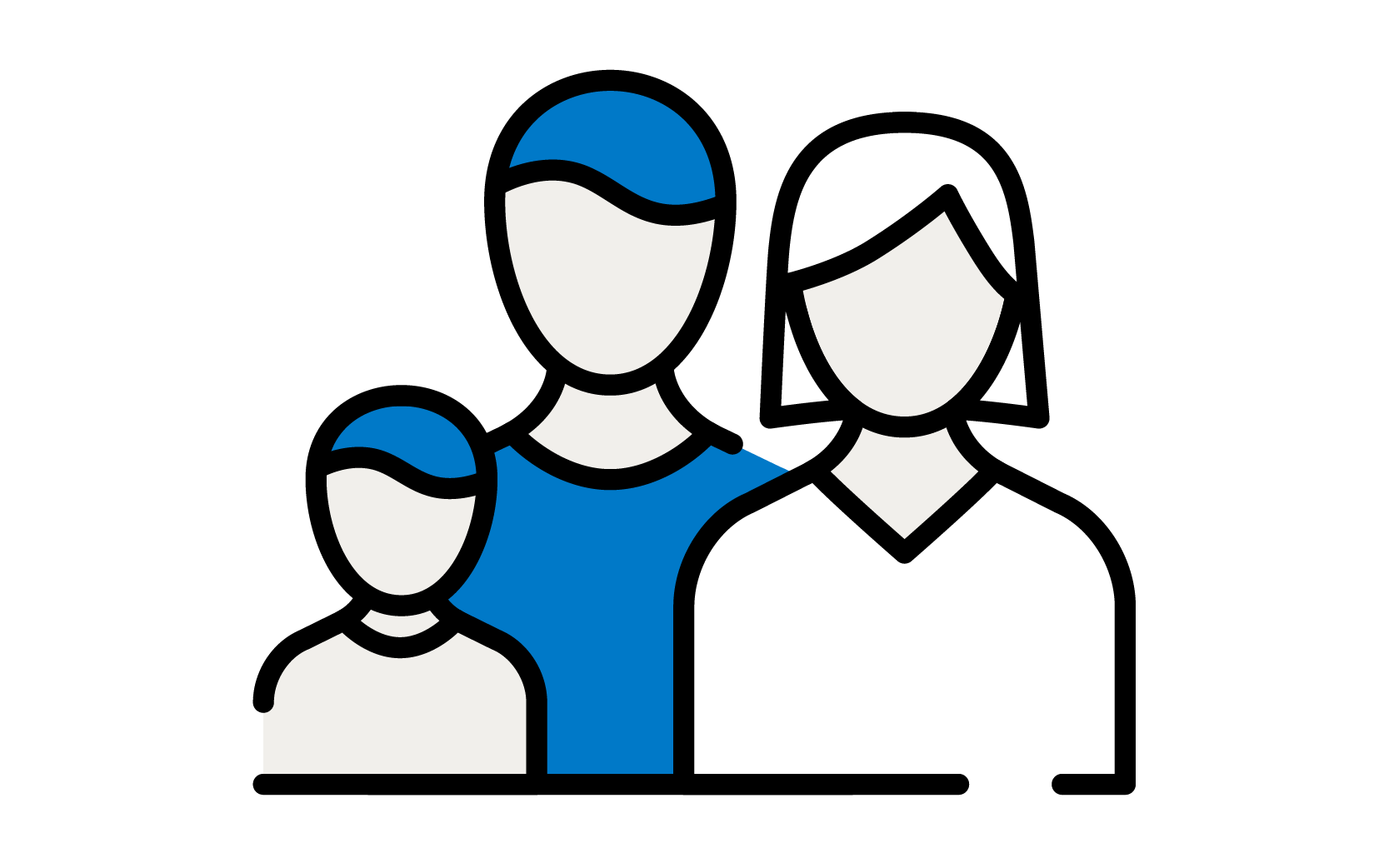 Icon of a family of three