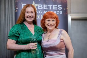 A photo of Sharon Jones at the Diabetes Nursing Awards ceremony